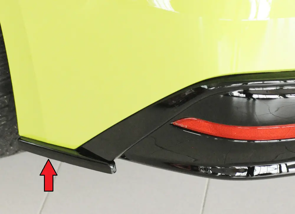 Aktuální Rieger spoiler pod zadní nárazník na levé straně pro Škoda Enyaq iV RS SUV (5AZ) r.v. 07/21-, plast ABS lakovaný do černé lesklé barvy