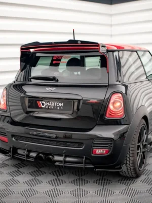 Akční Cena Maxton Design "Street Pro" difuzor zadního nárazníku pro Mini Cooper R56 JCW, plast ABS bez povrchové úpravy, s černou a červenou linkou