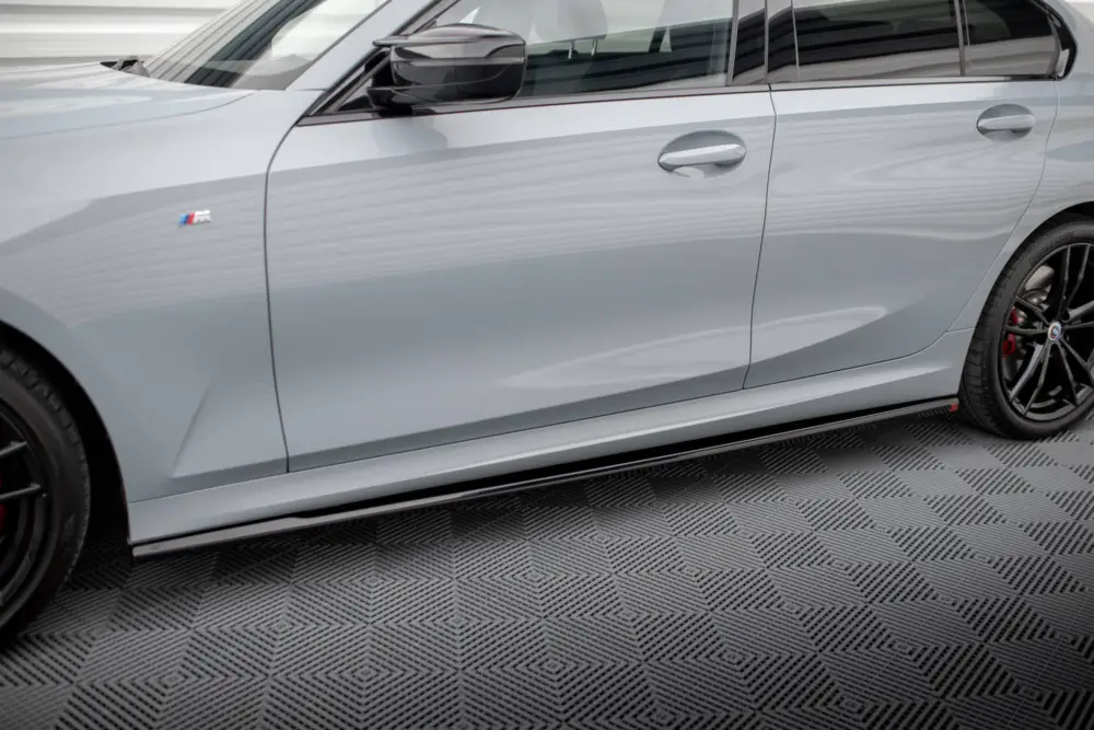 Časově Omezené Maxton Design difuzory pod boční prahy pro BMW řada 3 G20 Facelift M340i, G20 Facelift M-Pack, G21 Facelift M340i, G21 Facelift M-Pack, černý lesklý plast ABS