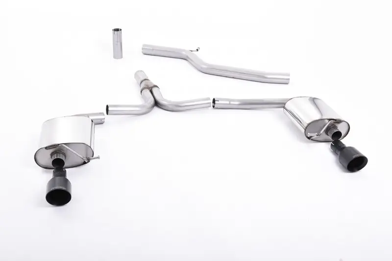 Speciální Cena Milltek Sport výfukový systém cat-back Dual-outlet pro Audi A5 Coupe 3.0 TDi (DPF) quattro 2007-2024, černé koncovky