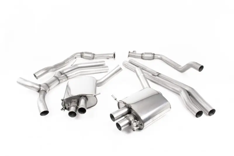 Výhodná Nabídka Milltek Sport výfukový systém cat-back bez rezonátoru Race (nejhlasitější) pro Audi RS5 B9 2.9 V6 Turbo Coupe (s OPF/GPF) 2019-2024, oválné leštěné koncovky