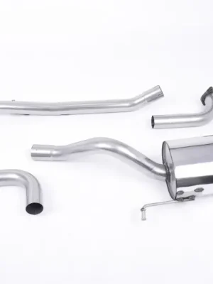 Výprodej Milltek Sport výfukový systém cat-back bez rezonátoru (hlasitější) pro Ford Fiesta Mk7/Mk7.5 1.0T EcoBoost (100/125/140PS) 2013-2017, Jet-80 karbonové koncovky