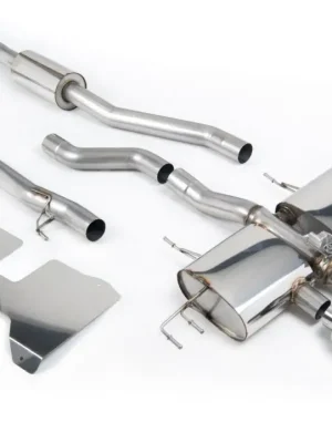 Aktuální Milltek Sport výfukový systém cat-back s rezonátorem (Road+) s klapkami pro Honda Civic Type R FL5 2.0 i-VTEC (s i bez OPF/GPF) 2022-2024, GT-115 leštěné koncovky