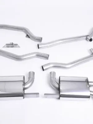 Akce Milltek Sport výfukový systém cat-back bez rezonátoru (hlasitější) OEM-look (využívá OE koncovek) pro Porsche Cayenne 958 Turbo 4.8 V8 (předfacelift) 2010-2014