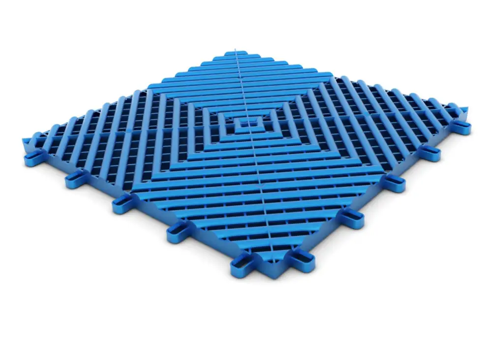 Cenově Výhodný Maxton Floor modulární plastová podlaha, dlaždice 33,3 cm x 33,3 cm, barva světle modrá