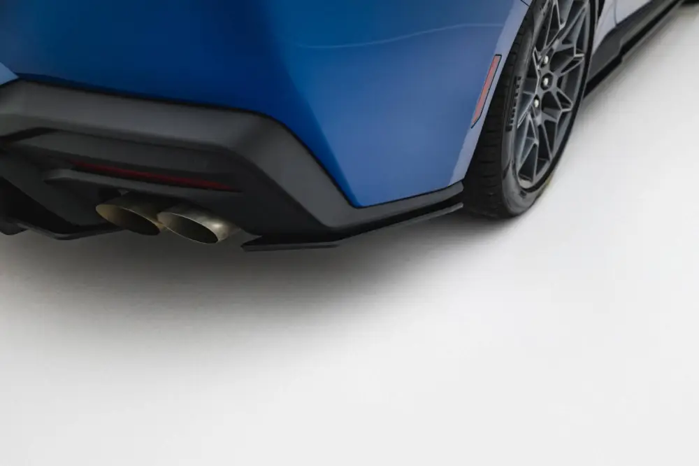 Maxton Design "Street Pro" boční difuzory pod zadní nárazník pro Ford Mustang Mk7 GT, plast ABS bez povrchové úpravy, s černou a červenou linkou Rychlé Dodání