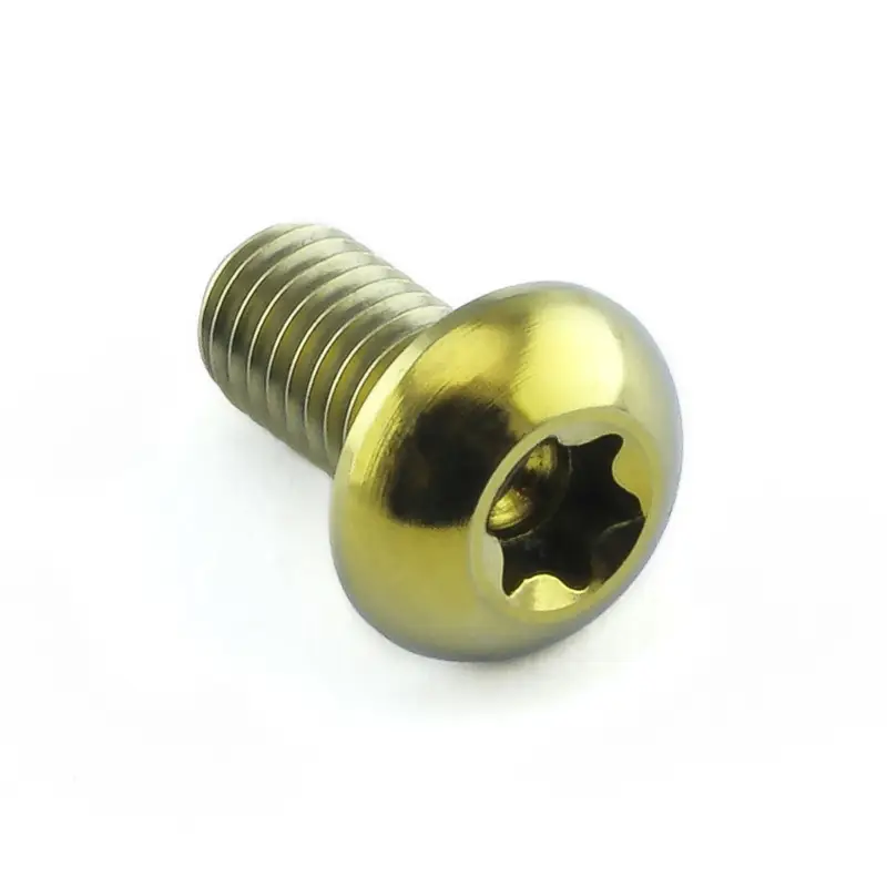 Pro-Bolt titanový torx šroub s vypouklou hlavou se závitem M5 x 0.80mm a délkou 10mm, barva zlatá Novinka