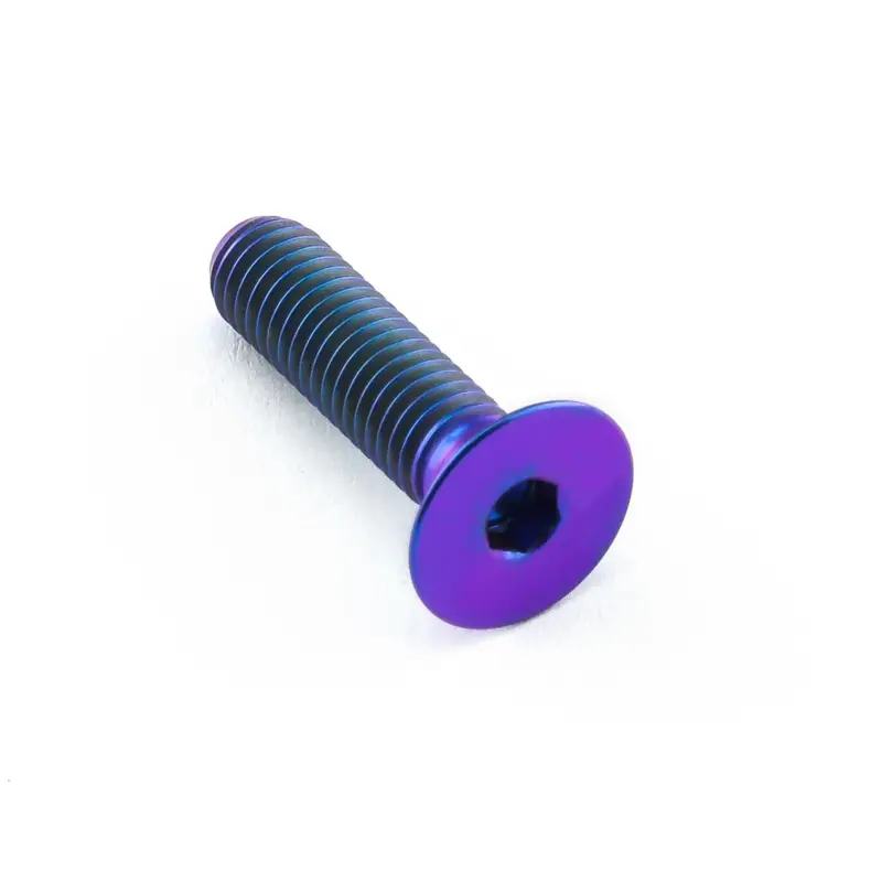 Pro-Bolt titanový inbusový šroub se zápustnou hlavou se závitem M5 x 0,80 mm a délkou závitu 16,9 mm, barva opálená fialová Aktuální
