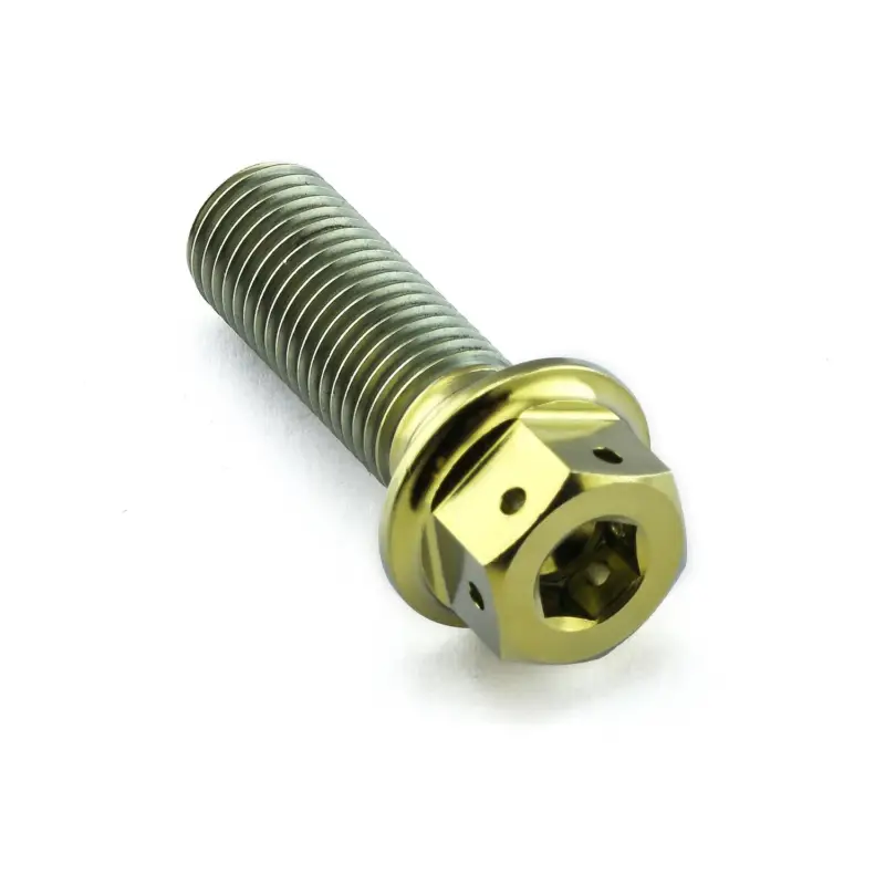Rychlé Dodání Pro-Bolt titanový šroub s DualDrive hlavou (šestihran + inbus) se závitem M10 x 1,25 mm a délkou 30 mm, barva zlatá