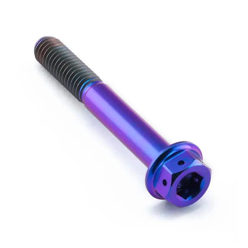 Pro-Bolt titanový šroub s DualDrive hlavou (šestihran + inbus) se závitem M6 x 1,00 mm a délkou 45 mm, barva opálená fialová Horká Nabídka