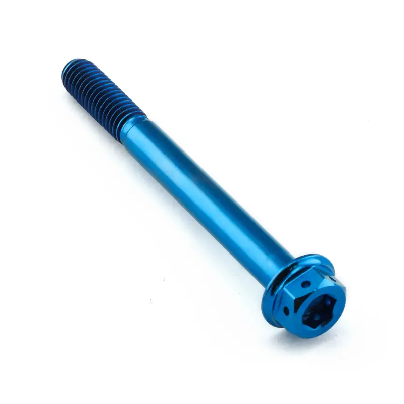 Odeslání Ihned Pro-Bolt titanový šroub s DualDrive hlavou (šestihran + inbus) se závitem M6 x 1,00 mm a délkou 60 mm, barva modrá