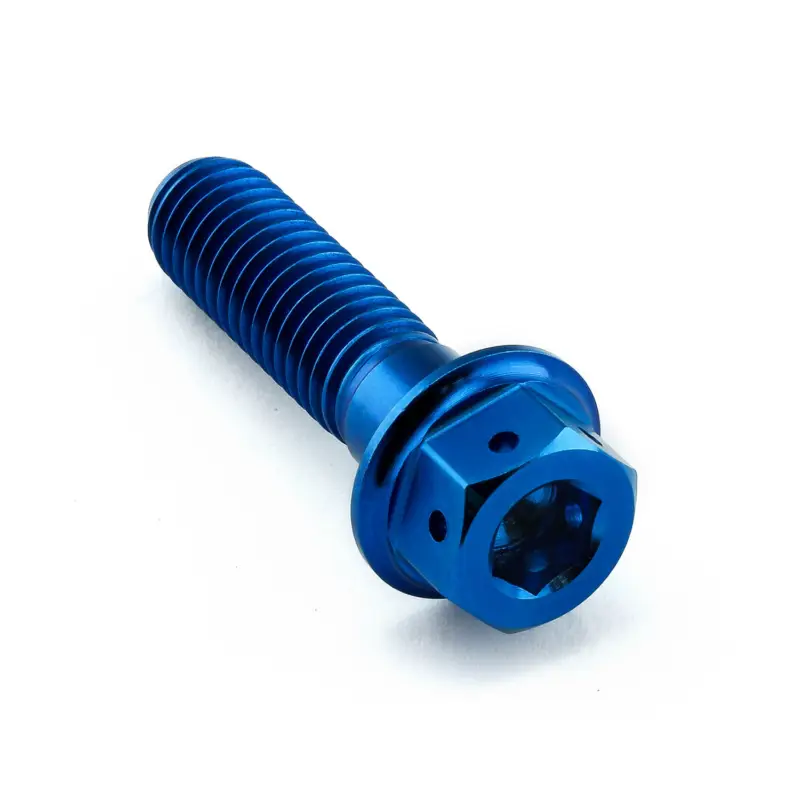 Pro-Bolt titanový šroub s DualDrive hlavou (šestihran + inbus) se závitem M8 x 1,25 mm a délkou 30 mm, barva modrá Expresní Doručení