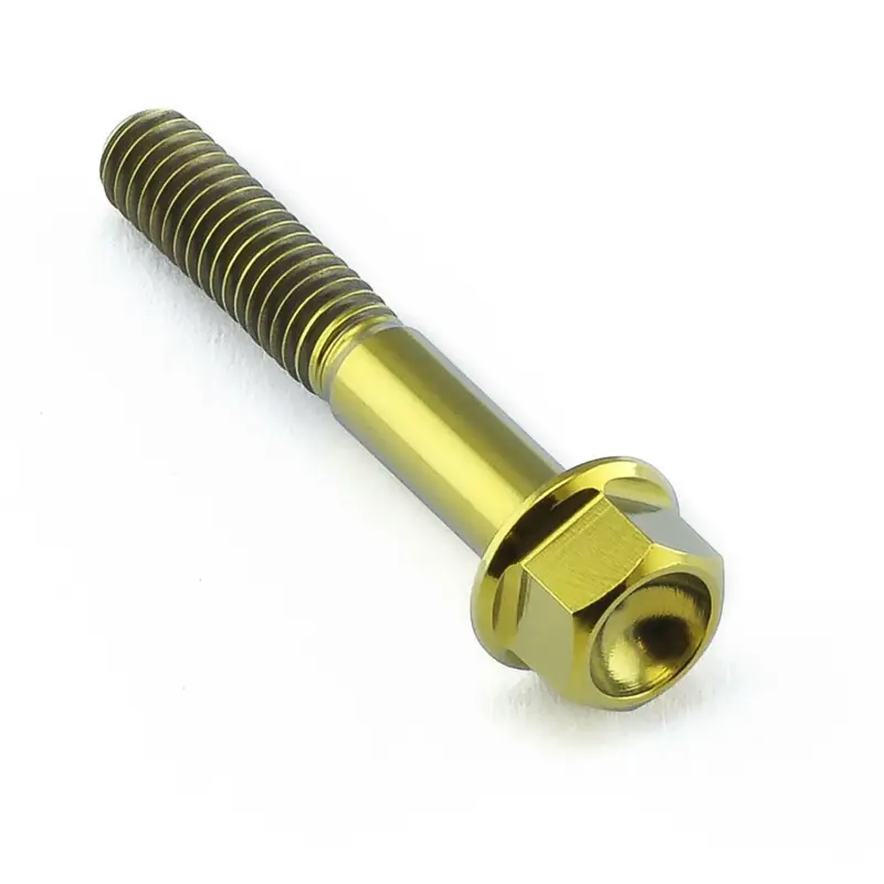 Pro-Bolt titanový šroub s šestihrannou hlavou se závitem M4 x 0,70 mm a délkou 25 mm, barva zlatá Objednat Nyní