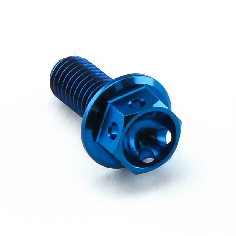 Levný Pro-Bolt titanový šroub s šestihrannou hlavou se závitem M5 x 0,80 mm a délkou 12 mm, barva přírodní