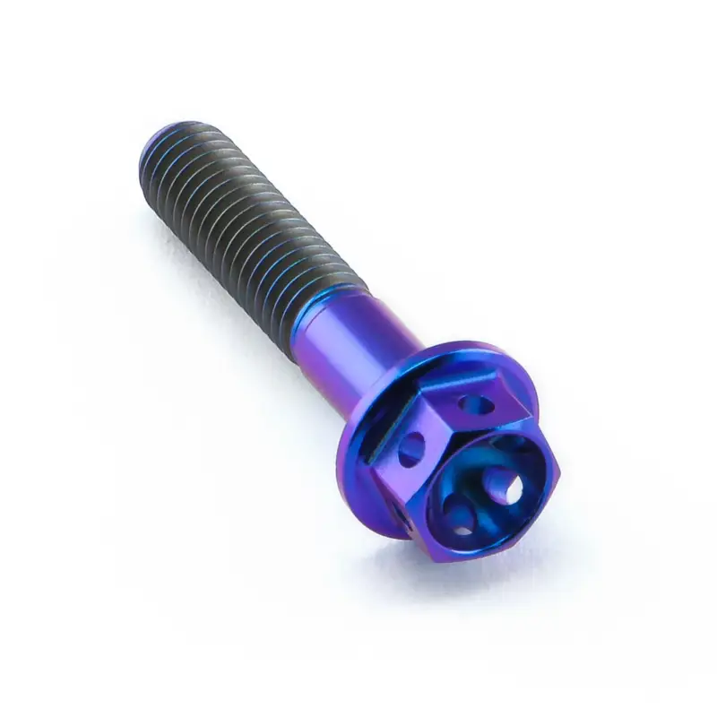 Odeslání Ihned Pro-Bolt titanový šroub s šestihrannou hlavou se závitem M5 x 0,80 mm a délkou 25 mm, barva opálená fialová
