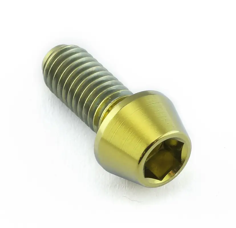 Finální Výprodej Pro-Bolt titanový inbusový šroub s kónusovou hlavou se závitem M5 x 0,80 mm a délkou 12 mm, barva zlatá