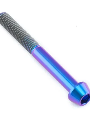 Autentický Pro-Bolt titanový inbusový šroub s kónusovou hlavou se závitem M5 x 0,80 mm a délkou 45 mm, barva opálená fialová