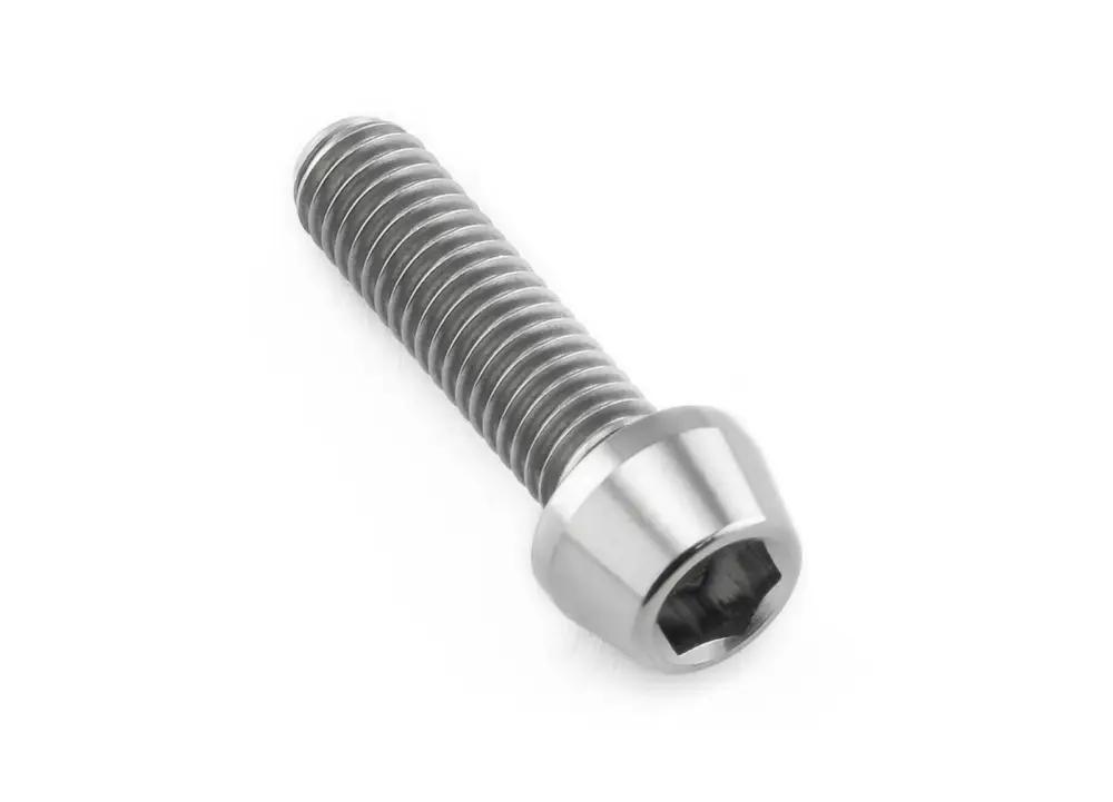 Tovární Cena Pro-Bolt titanový inbusový šroub s kónusovou hlavou se závitem M6 x 1,00 mm a délkou 22 mm, barva přírodní