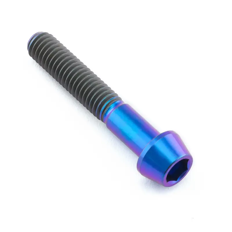 Výhodná Nabídka Pro-Bolt titanový inbusový šroub s kónusovou hlavou se závitem M6 x 1,00 mm a délkou 35 mm, barva opálená fialová