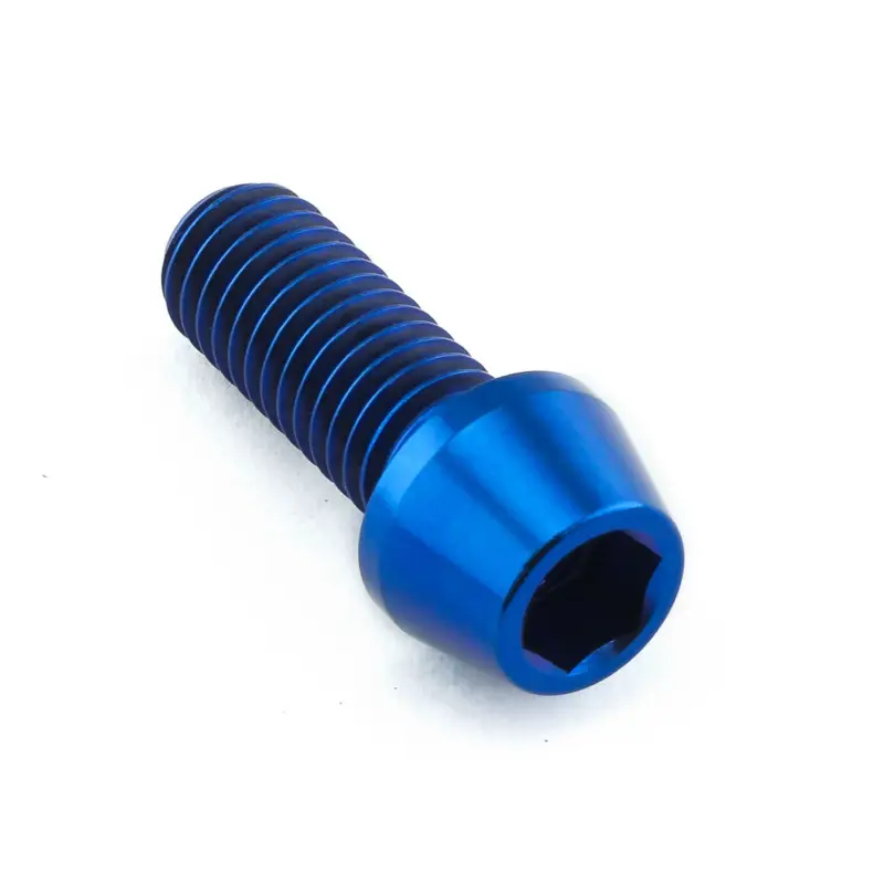 Nakupujte Hned Pro-Bolt titanový inbusový šroub s kónusovou hlavou se závitem M8 x 1,25 mm a délkou 20 mm, barva modrá