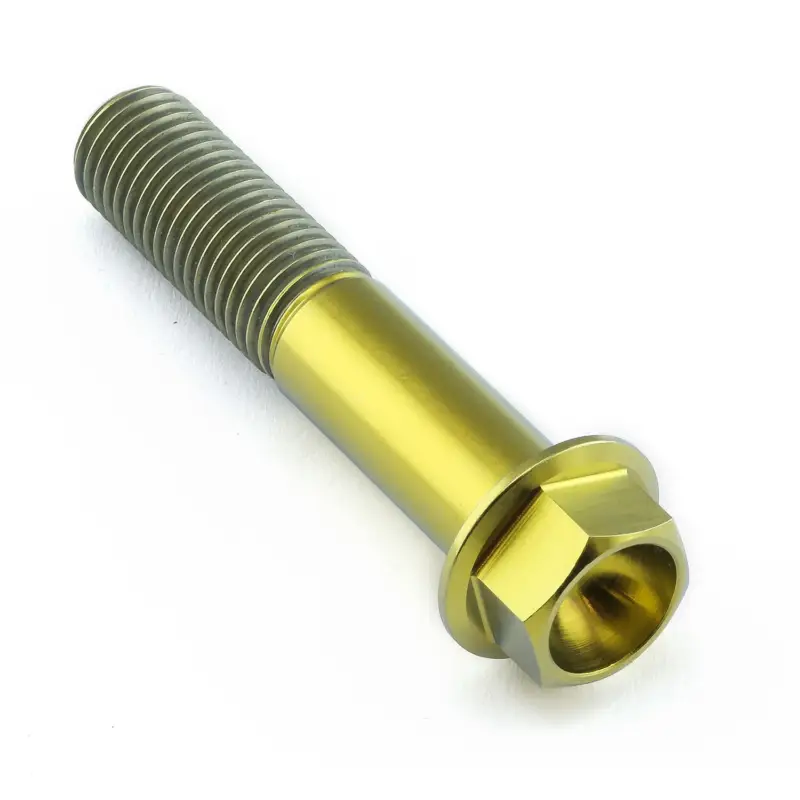 Cenově Výhodný Pro-Bolt titanový šroub s šestihrannou hlavou se závitem M10 x 1,25 mm a délkou 50 mm, barva zlatá
