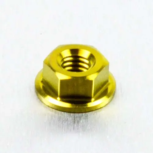 Pro-Bolt titanová matka se závitem M6 x 1,00 mm, barva zlatá Rychlé Dodání