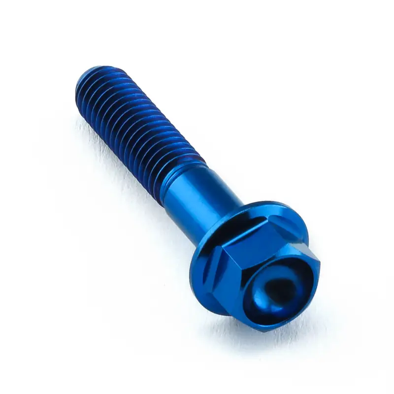 Pro-Bolt titanový šroub s šestihrannou hlavou se závitem M5 x 0,80 mm a délkou 25 mm, barva modrá Oblíbený