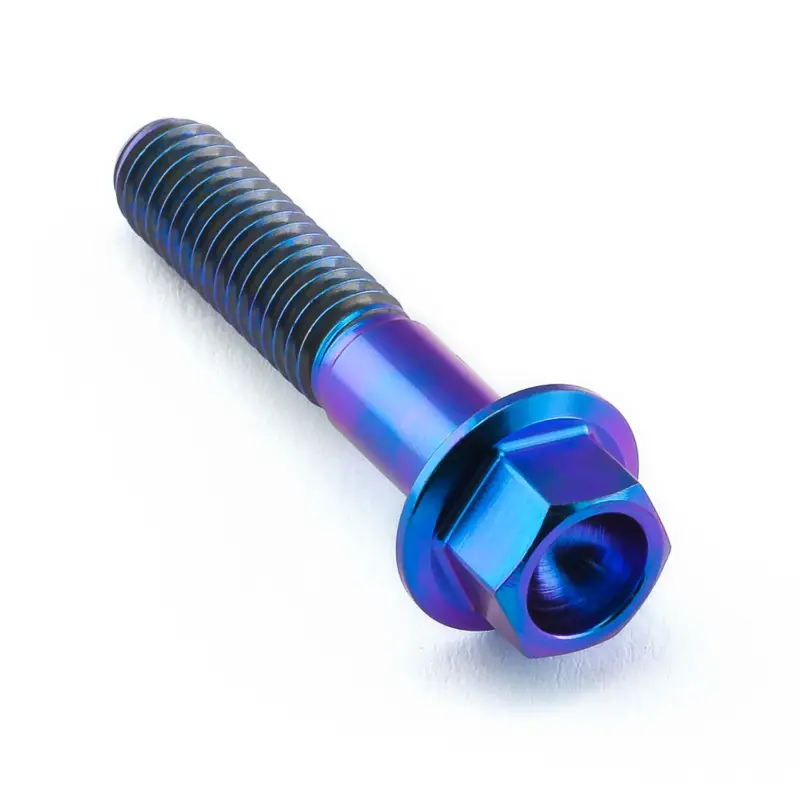 Dokud Zásoby Vydrží Pro-Bolt titanový šroub s šestihrannou hlavou se závitem M6 x 1,00 mm a délkou 30 mm, barva opálená fialová
