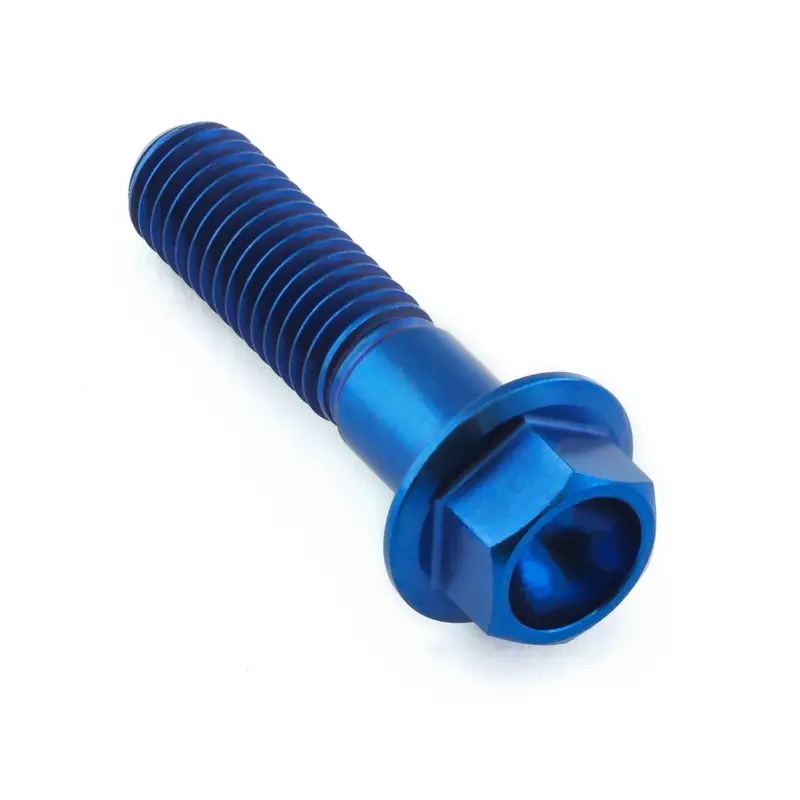 Pro-Bolt titanový šroub s šestihrannou hlavou se závitem M8 x 1,25 mm a délkou 32 mm, barva modrá Výhodná Nabídka