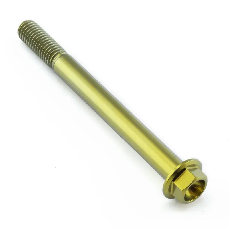 Levný Pro-Bolt titanový šroub s šestihrannou hlavou se závitem M8 x 1,25 mm a délkou 85 mm, barva zlatá