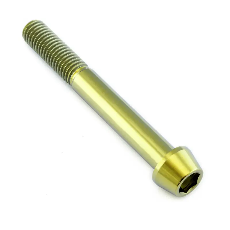Super Cena Pro-Bolt titanový inbusový šroub s kónusovou hlavou se závitem M10 x 1,50 mm a délkou 80 mm, barva zlatá
