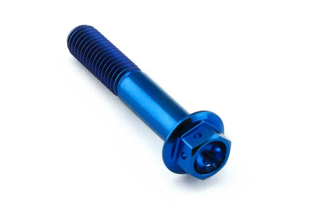 Pro-Bolt titanový šroub s šestihrannou hlavou se závitem M8 x 1,25 mm a délkou 45 mm, barva modrá Speciální Cena