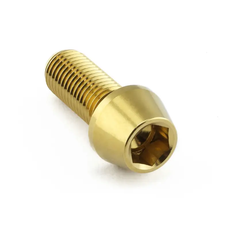 Rychlé Dodání Pro-Bolt nerezový inbusový šroub s kónusovou hlavou se závitem M10 x 1,25 mm a délkou 25 mm, barva zlatá