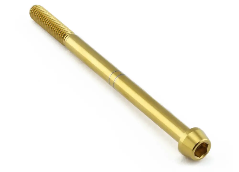 Časově Omezené Pro-Bolt nerezový inbusový šroub s kónusovou hlavou se závitem M6 x 1,00 mm a délkou 90 mm, barva zlatá