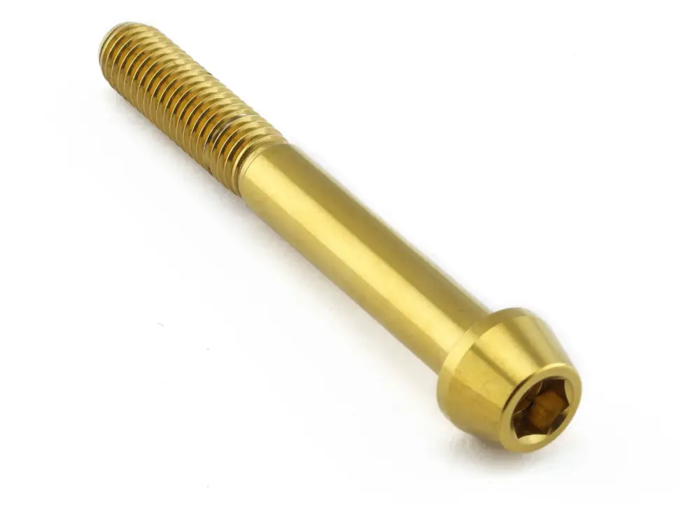 Pro-Bolt nerezový inbusový šroub s kónusovou hlavou se závitem M8 x 1,25 mm a délkou 65 mm, barva zlatá Tovární Cena