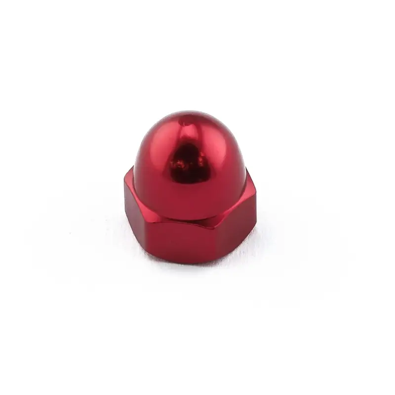 Pro-Bolt hliníková matka uzavřená matka se závitem M6 x 1,00 mm, barva červená Víkendová Akce