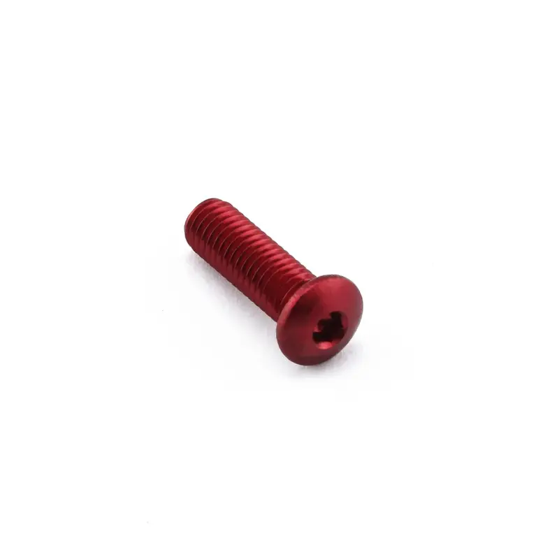 Pro-Bolt hliníkový inbusový šroub s vypouklou hlavou o průměru 9 mm se závitem M5 x 0,80 mm a délkou závitu 16 mm, barva červená Tovární Cena