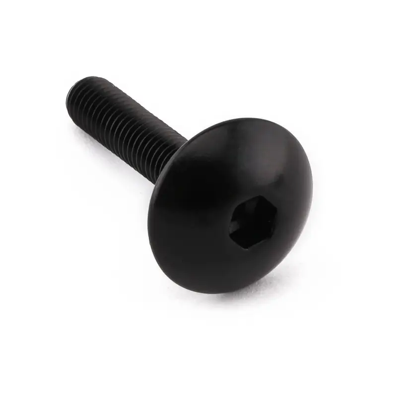 Víkendová Akce Pro-Bolt hliníkový inbusový šroub s vypouklou hlavou o průměru 16 mm se závitem M5 x 0,80 mm a délkou závitu 25 mm, barva černá