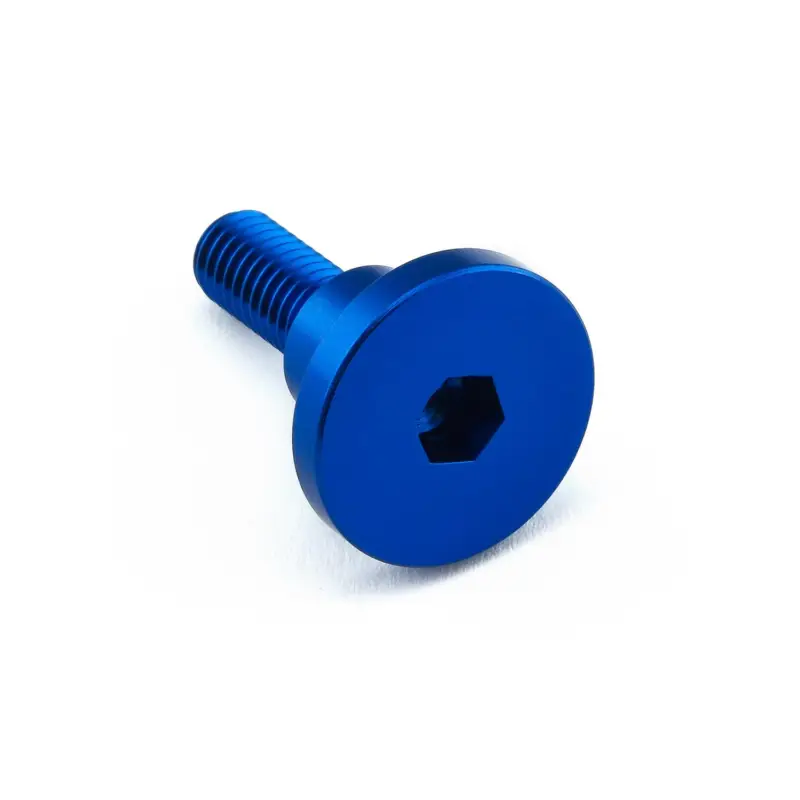 Nakupujte Hned Pro-Bolt hliníkový inbusový šroub s vypouklou hlavou o průměru 18 mm se závitem M6 x 1,00 mm a délkou závitu 22 mm, barva modrá