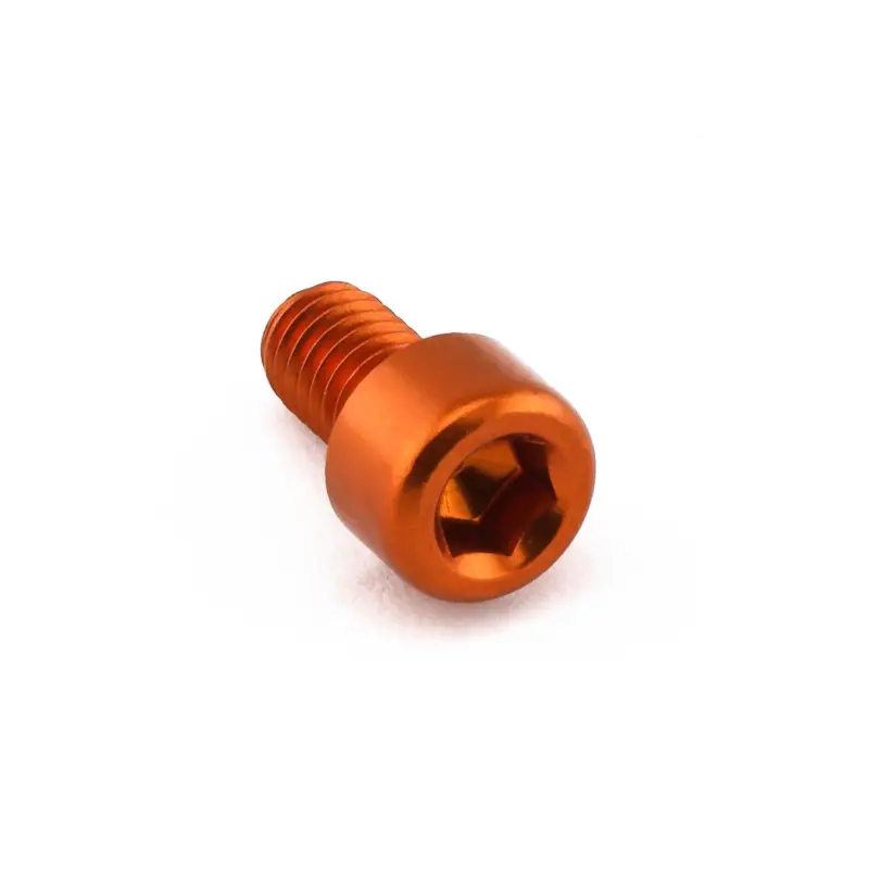 Pro-Bolt hliníkový inbusový šroub s válcovou hlavou se závitem M6 x 1,00 mm a délkou závitu 10 mm, barva oranžová Super Cena