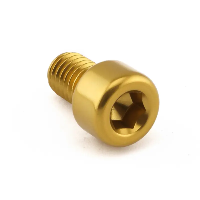 Pro-Bolt hliníkový inbusový šroub s válcovou hlavou se závitem M8 x 1,25 mm a délkou závitu 12 mm, barva zlatá Odeslání Ihned