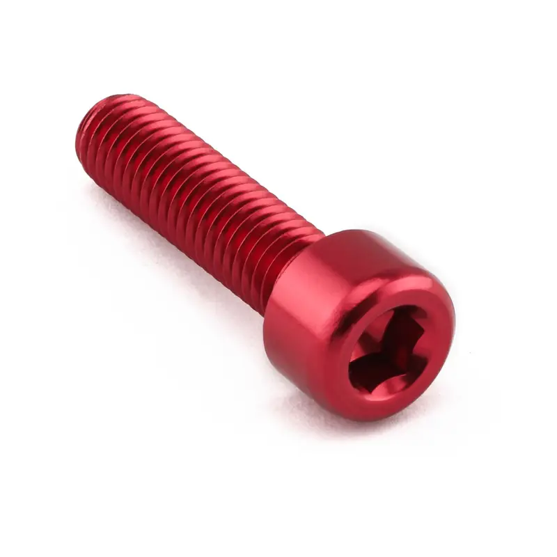 Bezpečná Platba Pro-Bolt hliníkový inbusový šroub s válcovou hlavou se závitem M8 x 1,25 mm a délkou závitu 30 mm, barva červená