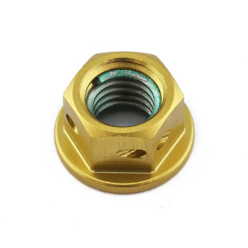 Ihned K Objednání Pro-Bolt hliníková matka s ocelovou závitovou vložkou se závitem M8 x 1,25 mm, barva zlatá