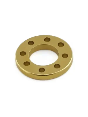 Akce Pro-Bolt hliníková podložka pro šrouby se závitem M5, vnější půměr 10 mm, barva zlatá děrovaná