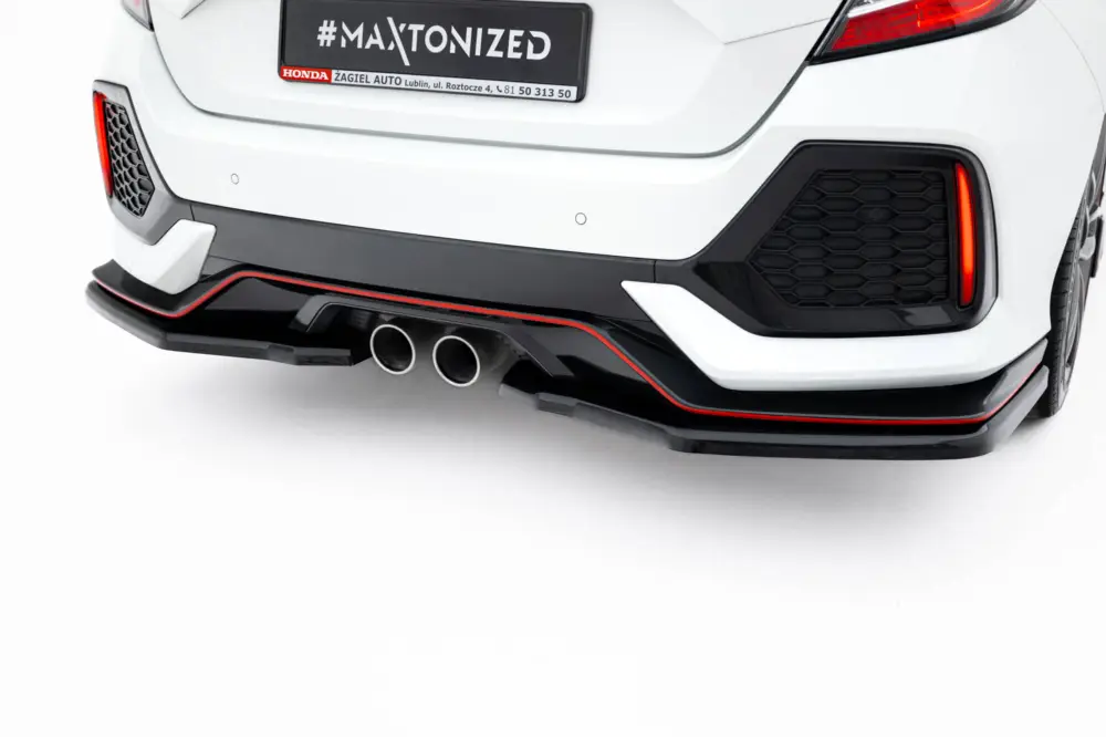 Maxton Design spoiler pod zadní nárazník pro Honda Civic Mk10 Sport, černý lesklý plast ABS Tovární Cena