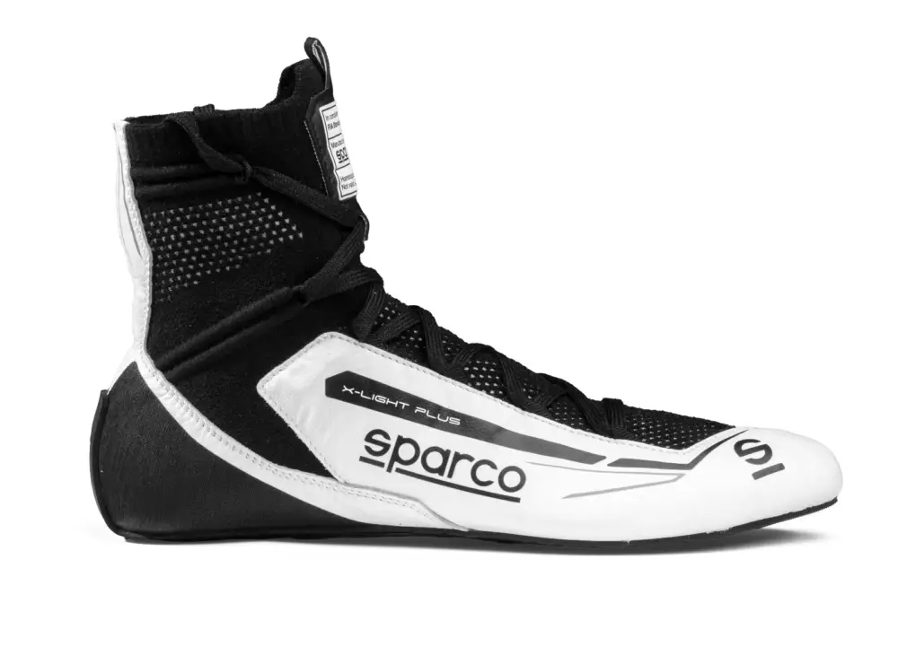 Závodní boty Sparco X-LIGHT PLUS, s homologací FIA, barva bílo-černá, velikost 43 Akce