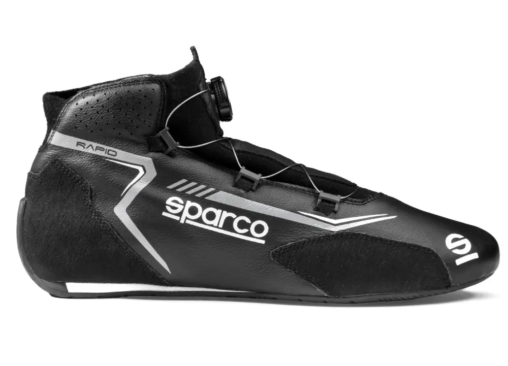 Závodní boty Sparco RAPID s otočným mechanismem zapínání, s homologací FIA, barva černo-šedá, velikost 37 Sezónní Sleva