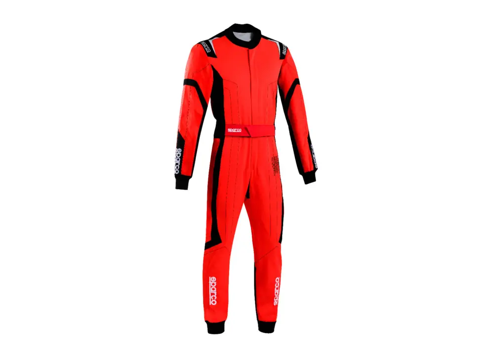 Kartingová kombinéza Sparco THUNDER, s homologací FIA, barva červeno-černá, velikost XS Sleva