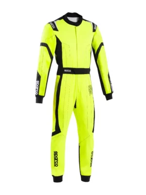 Značkový Dětská kartingová kombinéza Sparco THUNDER, s homologací FIA, barva žluto-černá, velikost 120