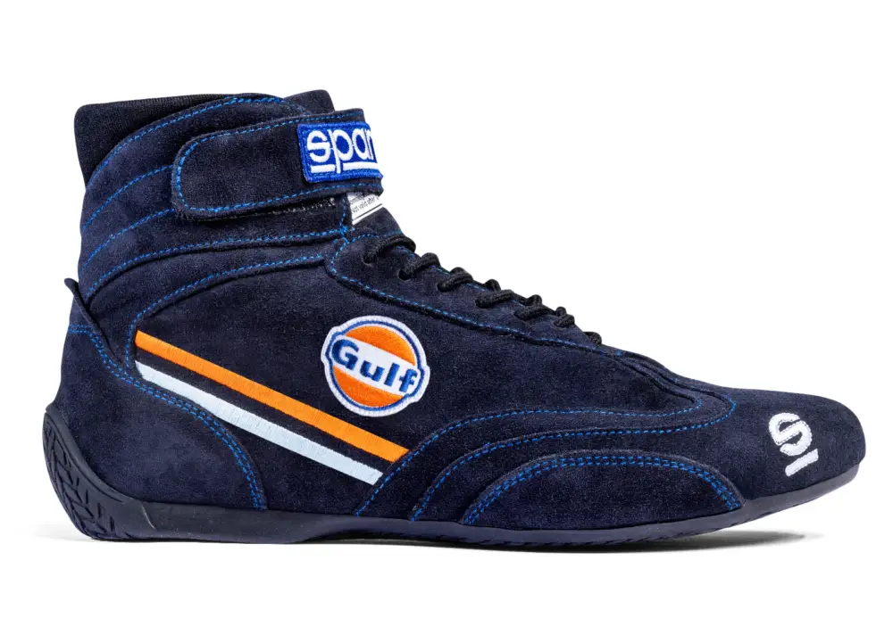 Výprodej Závodní boty Sparco Top Gulf, s homologací FIA, barva modro-oranžová, velikost 48